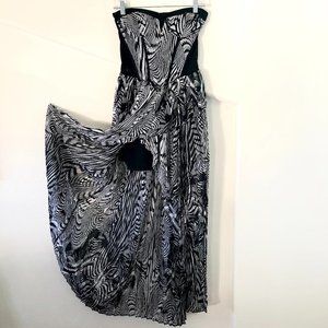 Bebe Addiction Bustier high-low dress XS